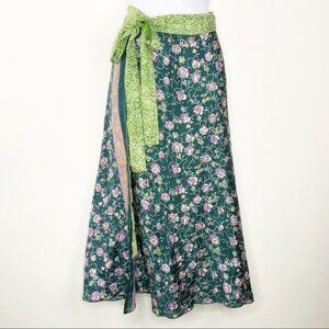 Silk Boho Reversible Wrap Skirt